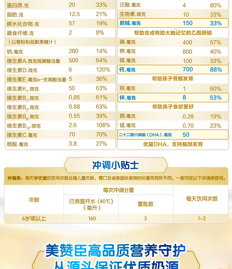 尊龙ag旗舰厅官网学优素学生奶粉（6-15岁）